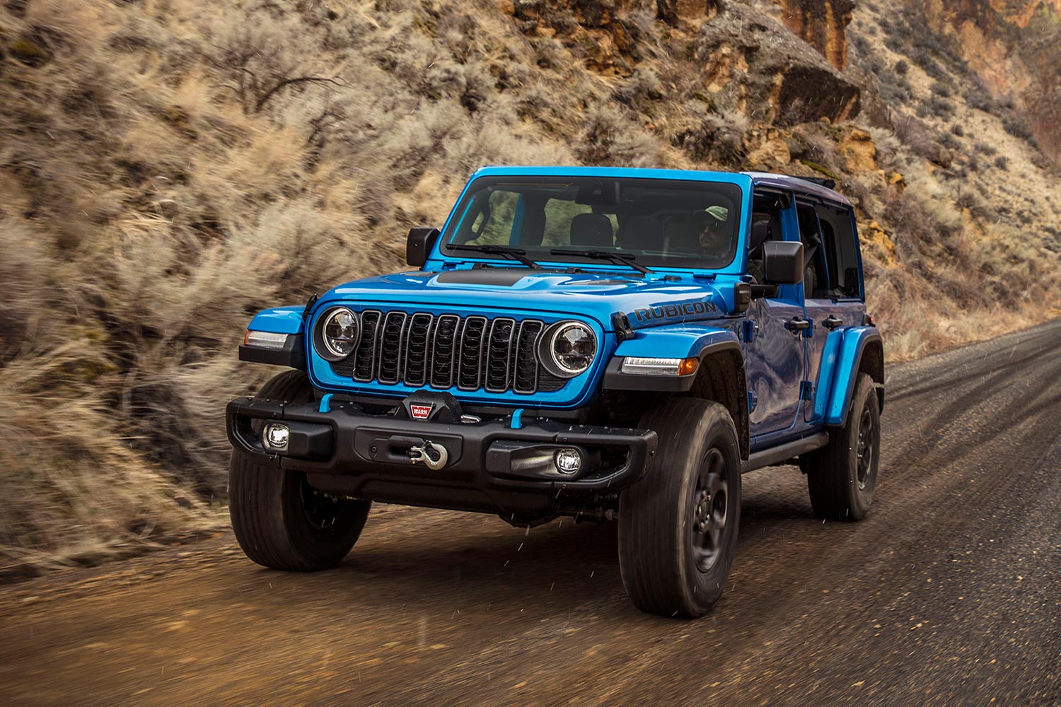 The 2024 Jeep Wrangler Rubicon X 4xe, which made its debut at the 2023 New York Auto Show