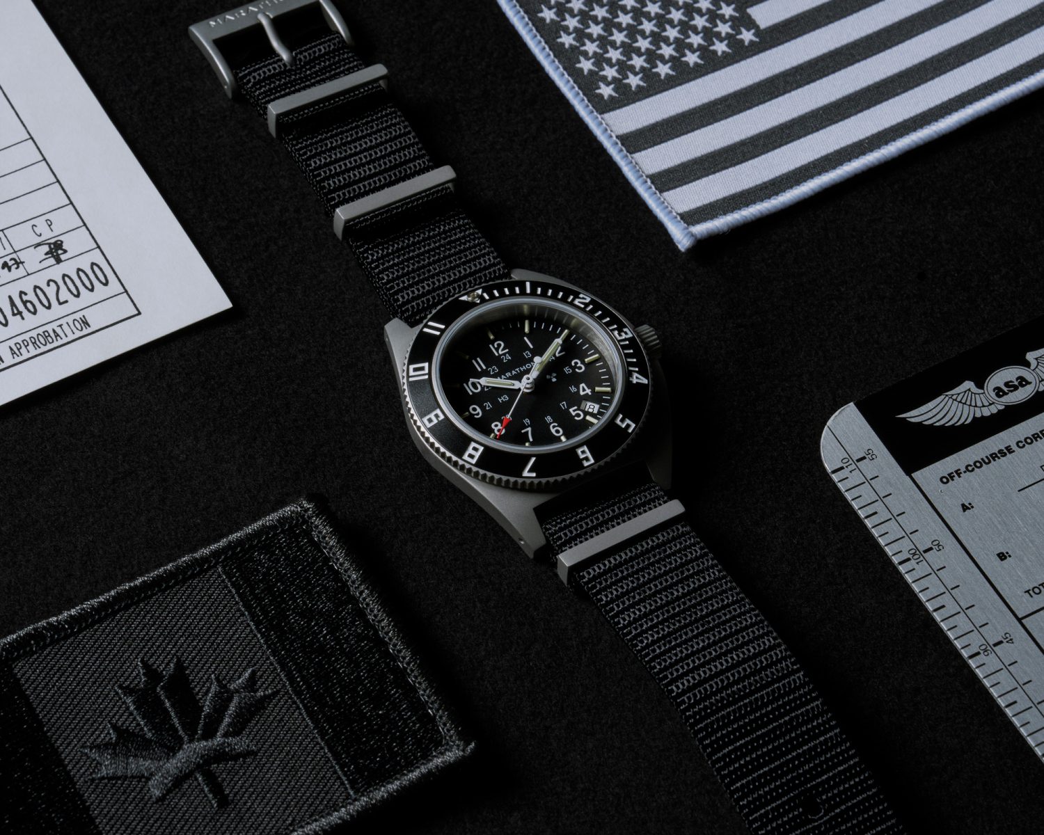 A black watch on display