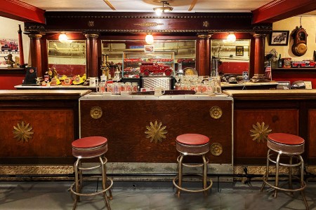 The bar (or "hosey") at the Columbia Fire Company