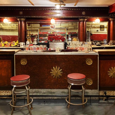 The bar (or "hosey") at the Columbia Fire Company