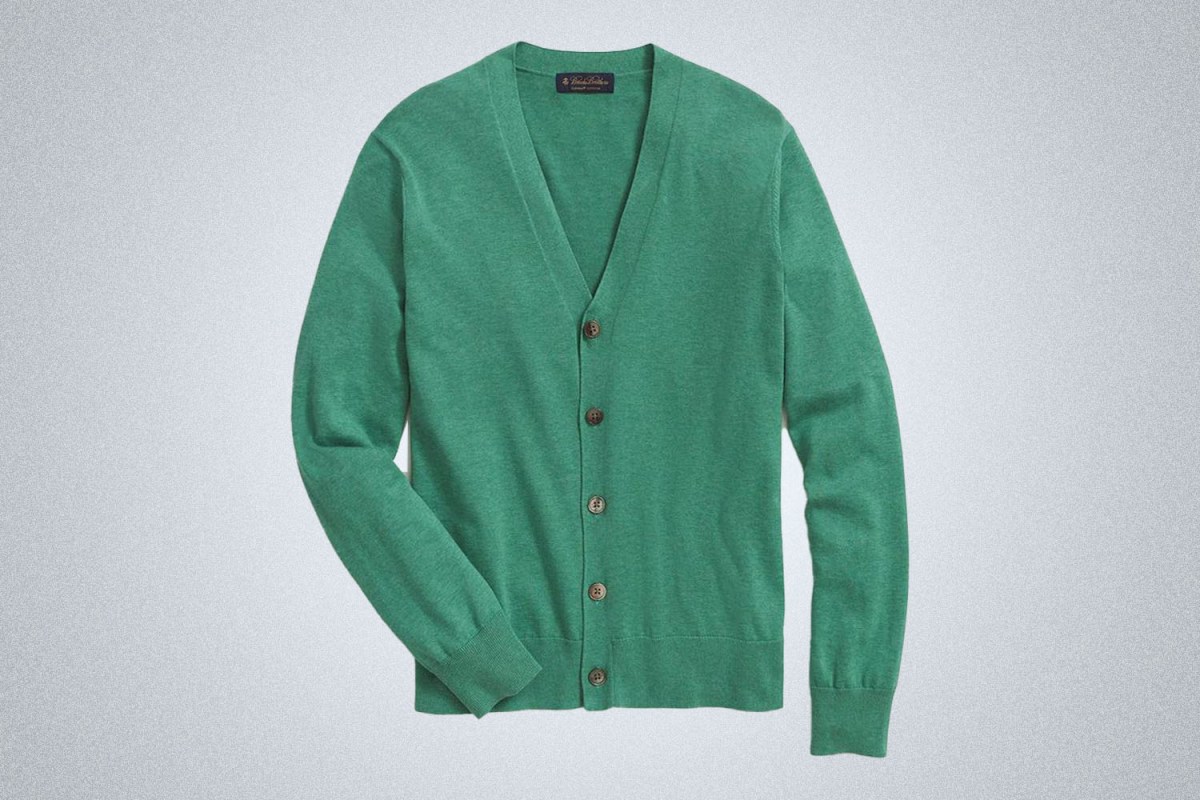 Brooks Brothers Supima Cotton Button-Front Cardigan
