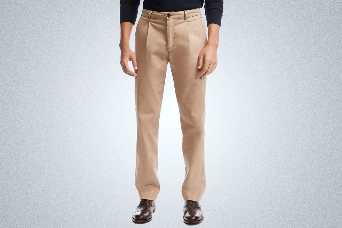 Brooks Brothers Modern Pleated Chino Pants