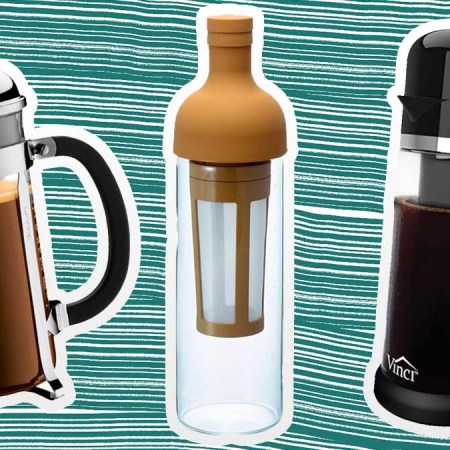 Cold Brew Coffee Makers on an abstract background