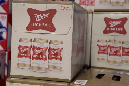 Miller High Life brewed by MillerCoors is offered for sale at a liquor store on November 29, 2018 in Chicago, Illinois.