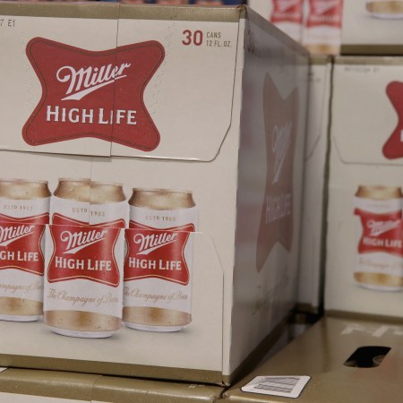 Miller High Life brewed by MillerCoors is offered for sale at a liquor store on November 29, 2018 in Chicago, Illinois.