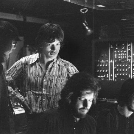 The Rolling Stones recording the album "Let it Bleed" at Sunset Sound Studios in October 1969 in Los Angeles, California.