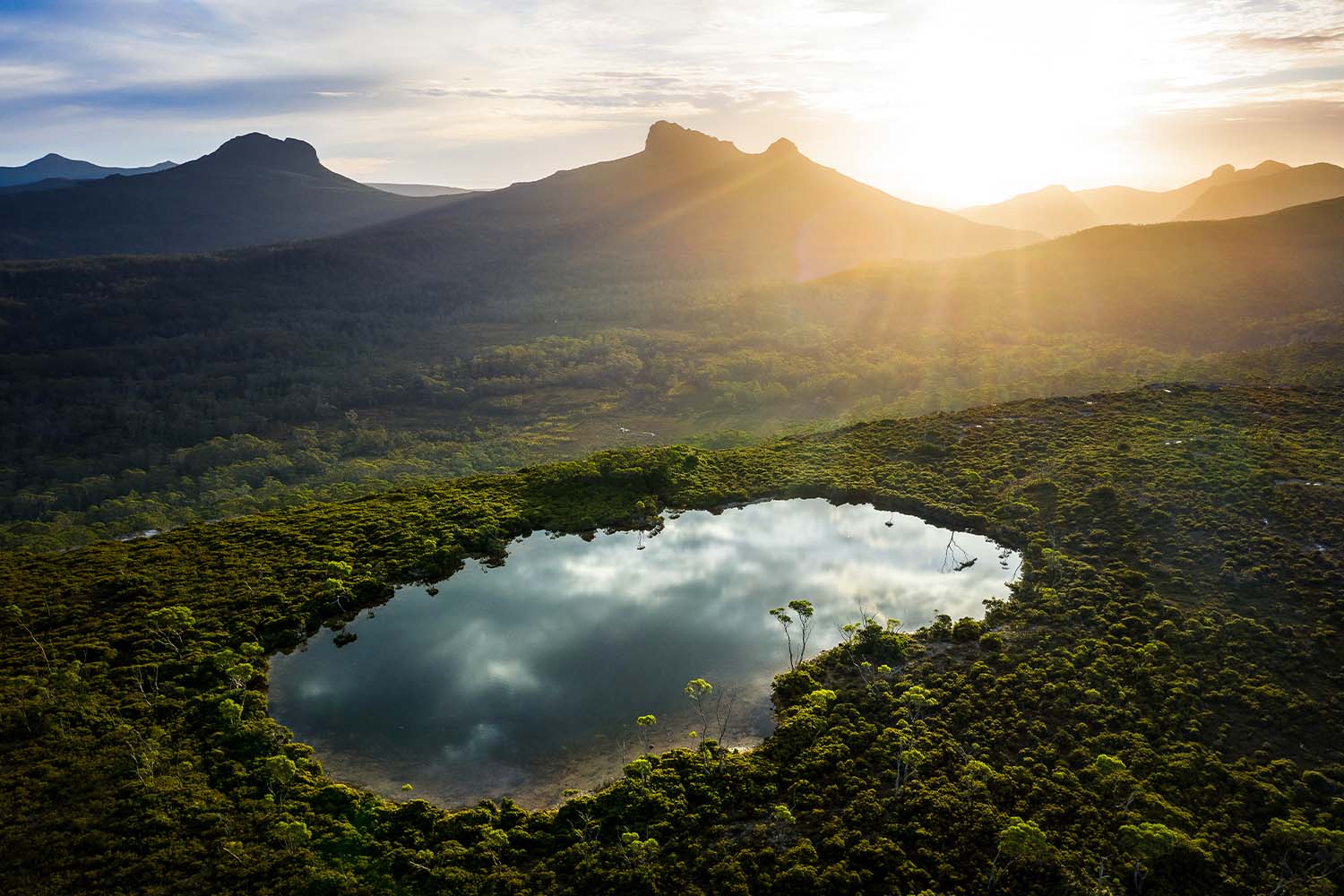 Gould Plateau in Cradle Mountain Lake St Clair National Park, Tasmania