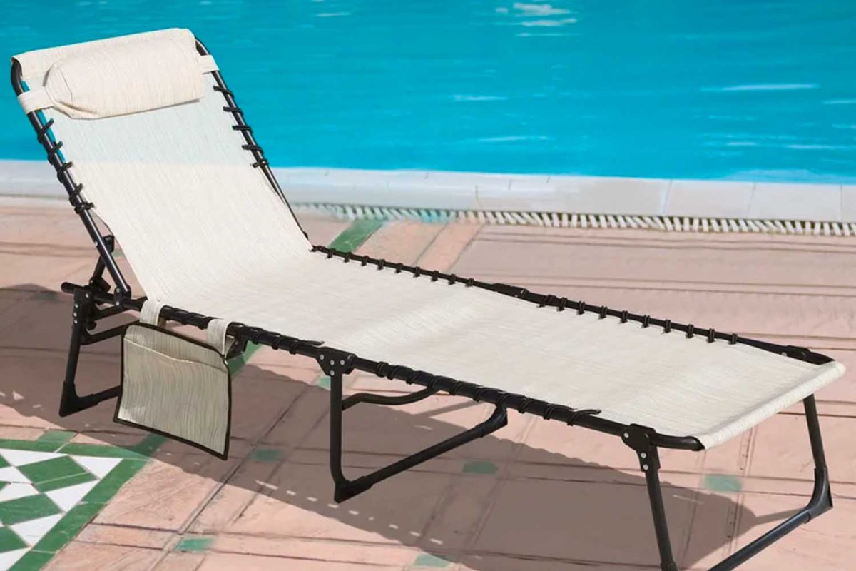 Grindle Outdoor Metal Chaise Lounge