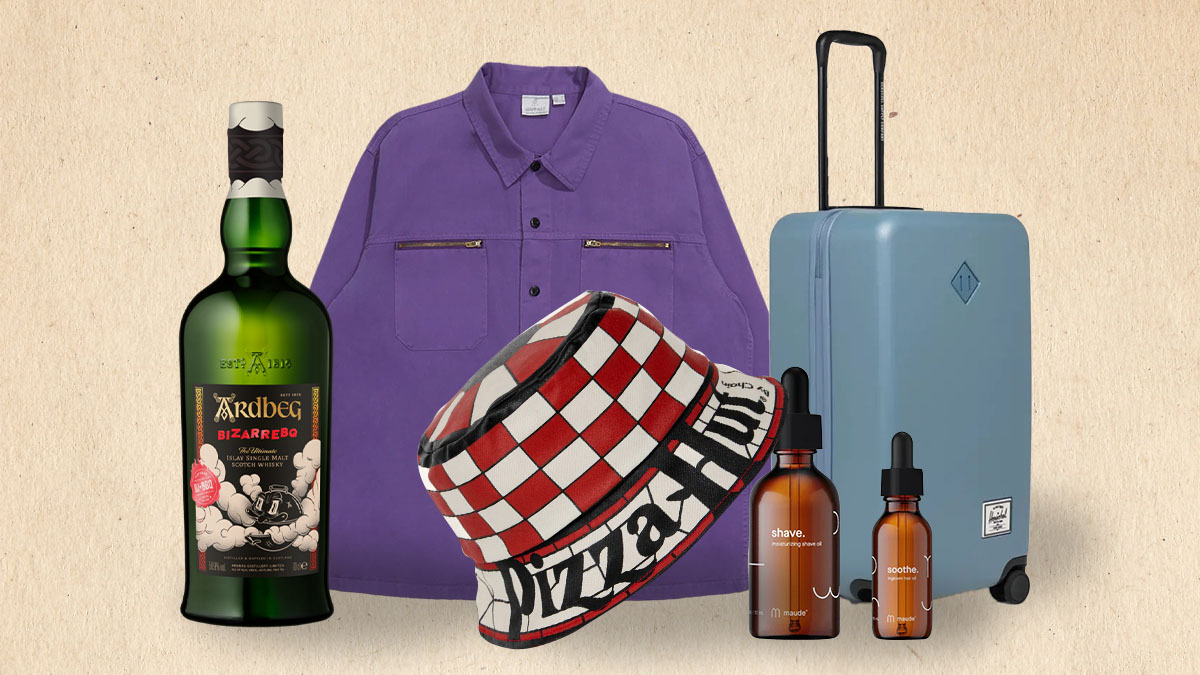 a collage of the products on the week on a tan background