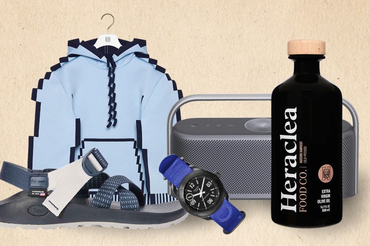 a collage of the products on the week on a tan background