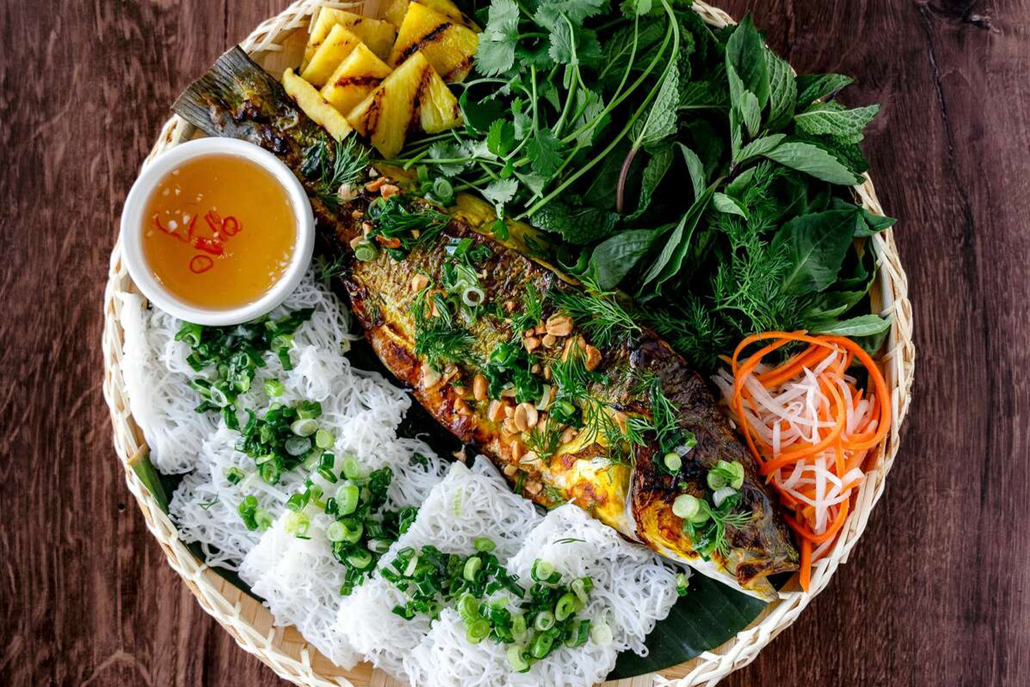 The Blind Goat's whole roasted turmeric fish