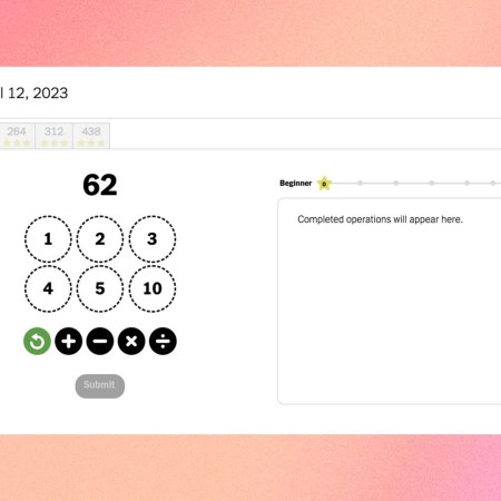 A screenshot of Digits, the new game from the New York Times, now in beta