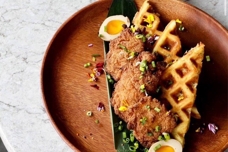 KAIYO Cow Hollow Chicken Karaage and Waffle Brunch Menu Item