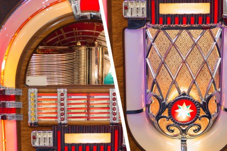 The exterior of a jukebox