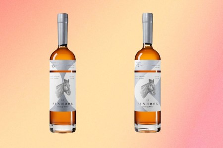 Two bottles from Pinhook's Rye Vertical Series