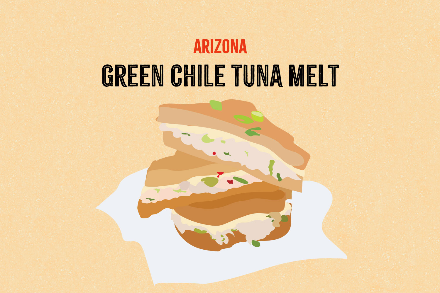Green Chile Tuna Melt illustration