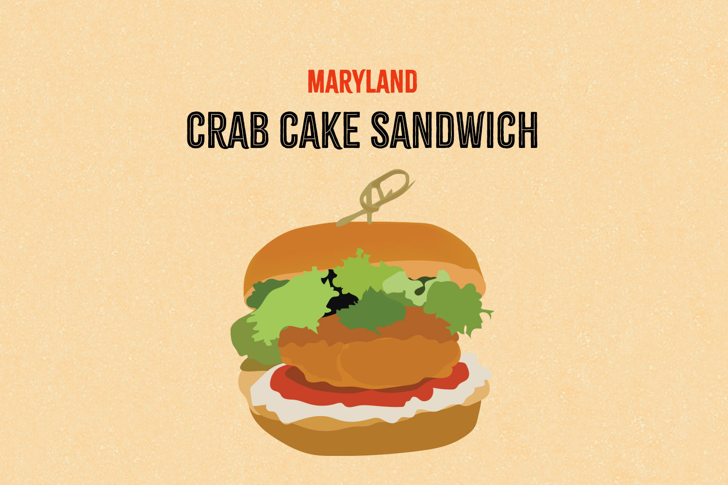 Crab Cake Sandwich illustration