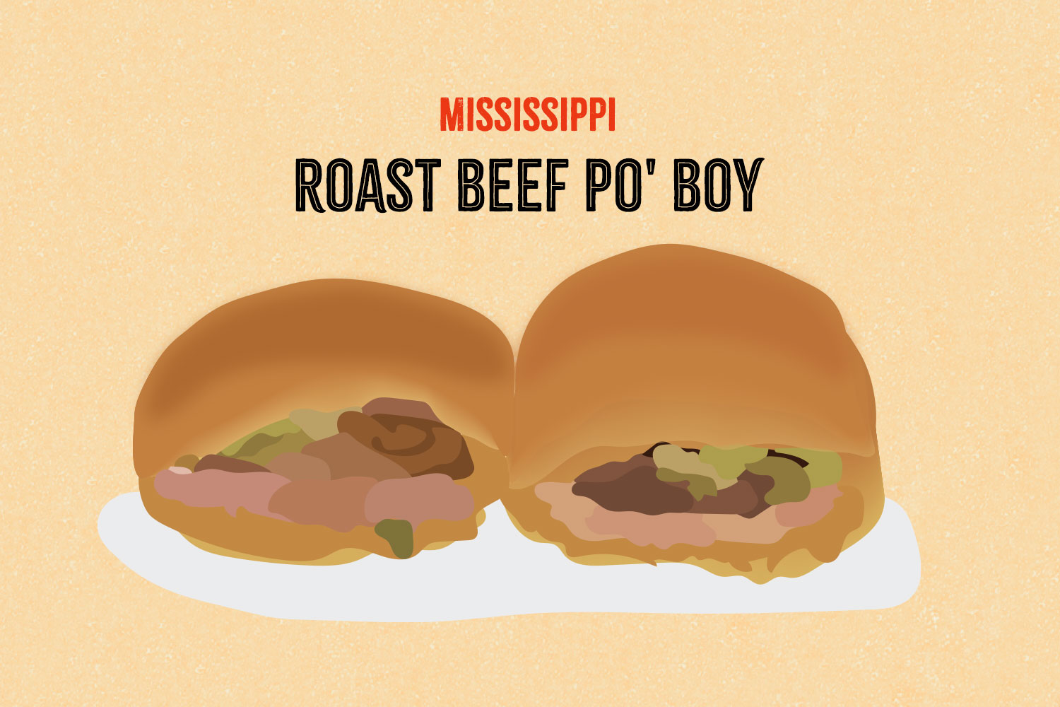 Roast Beef Po'Boy illustration