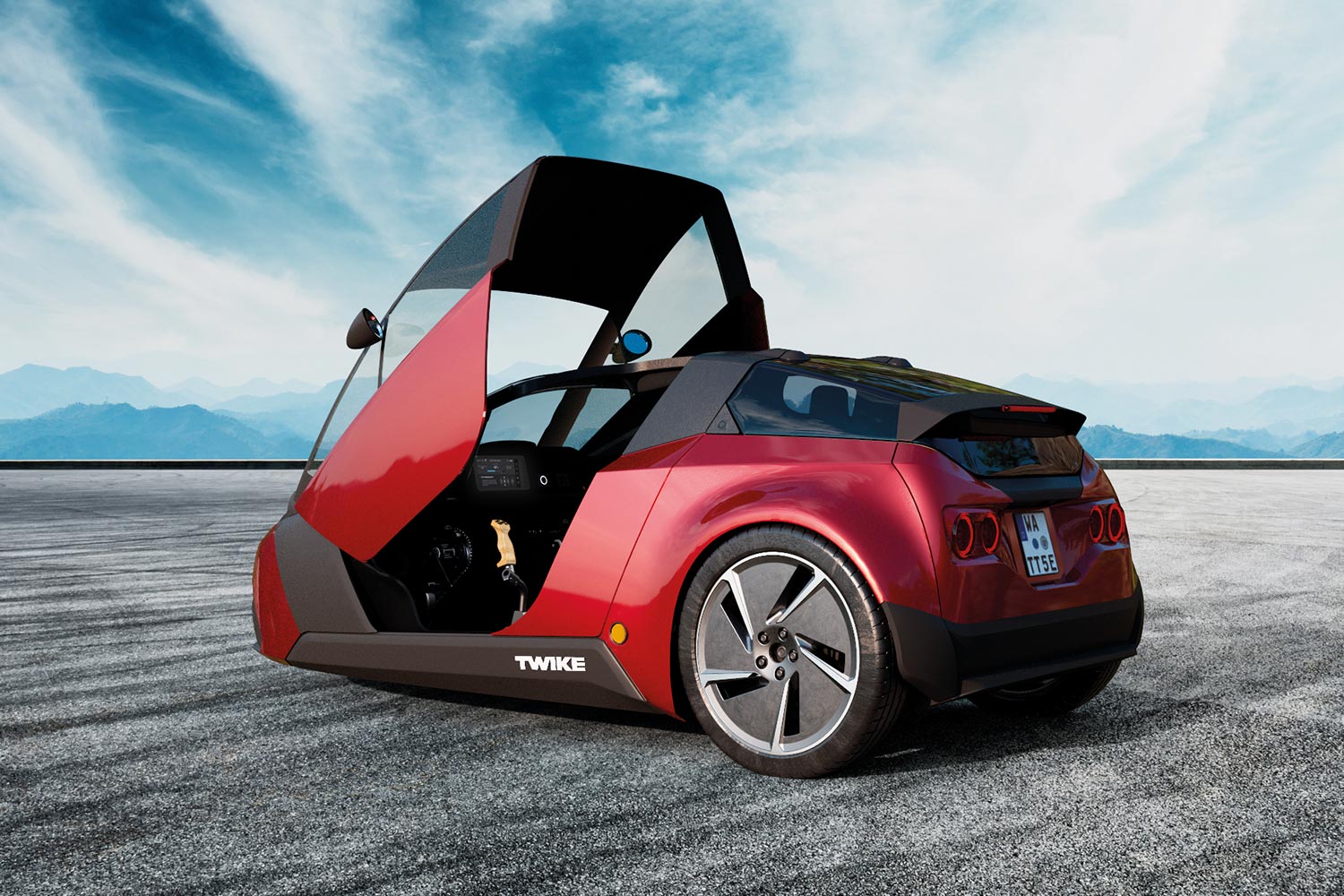 Twike 5, an electric vehicle with three wheels