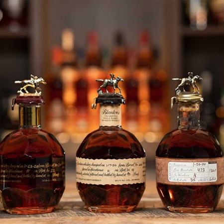 Three bottles of Blanton's, a hard-to-find bourbon from Buffalo Trace