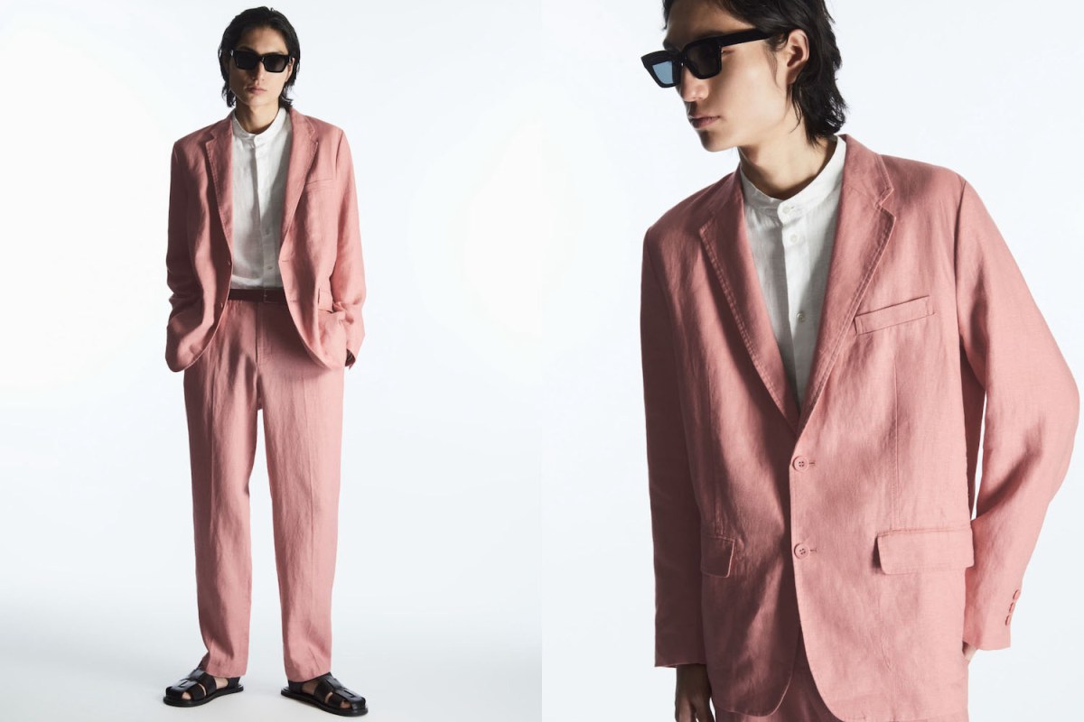 COS Unstructured Linen Single-Breasted Suit