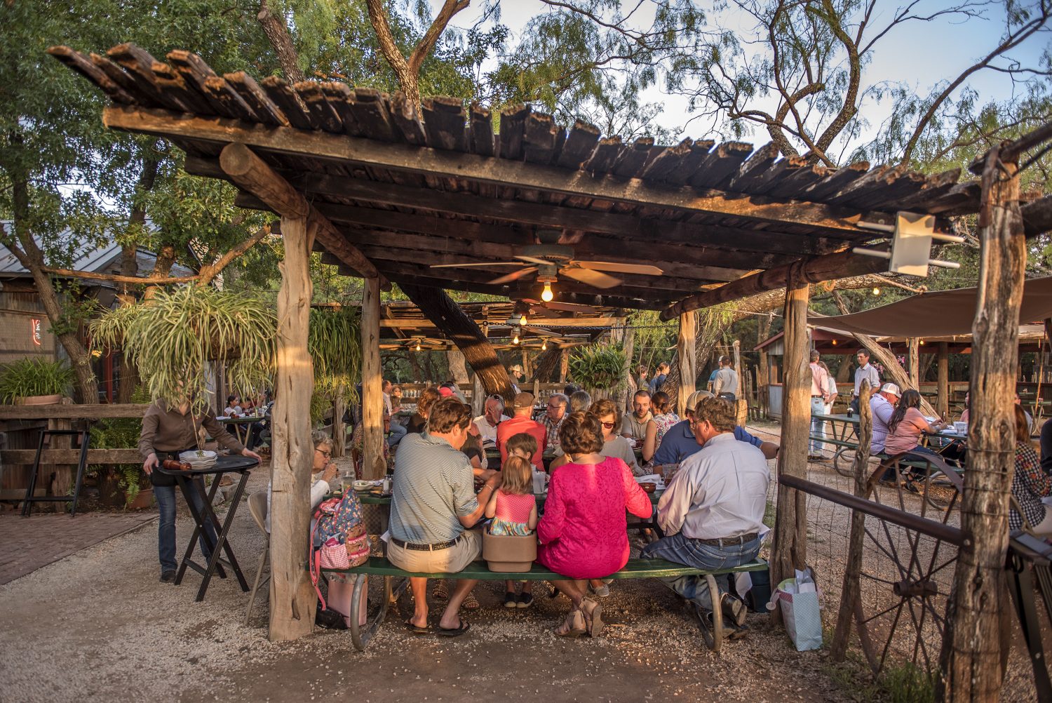 People eating at Perini Ranch Steakhouse in Texas