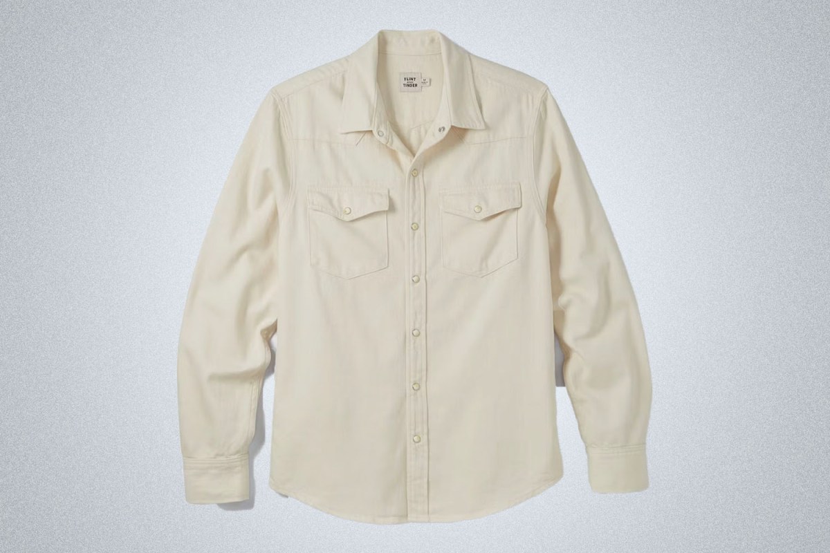 The All American: Flint and Tinder Bone Button Western Shirt