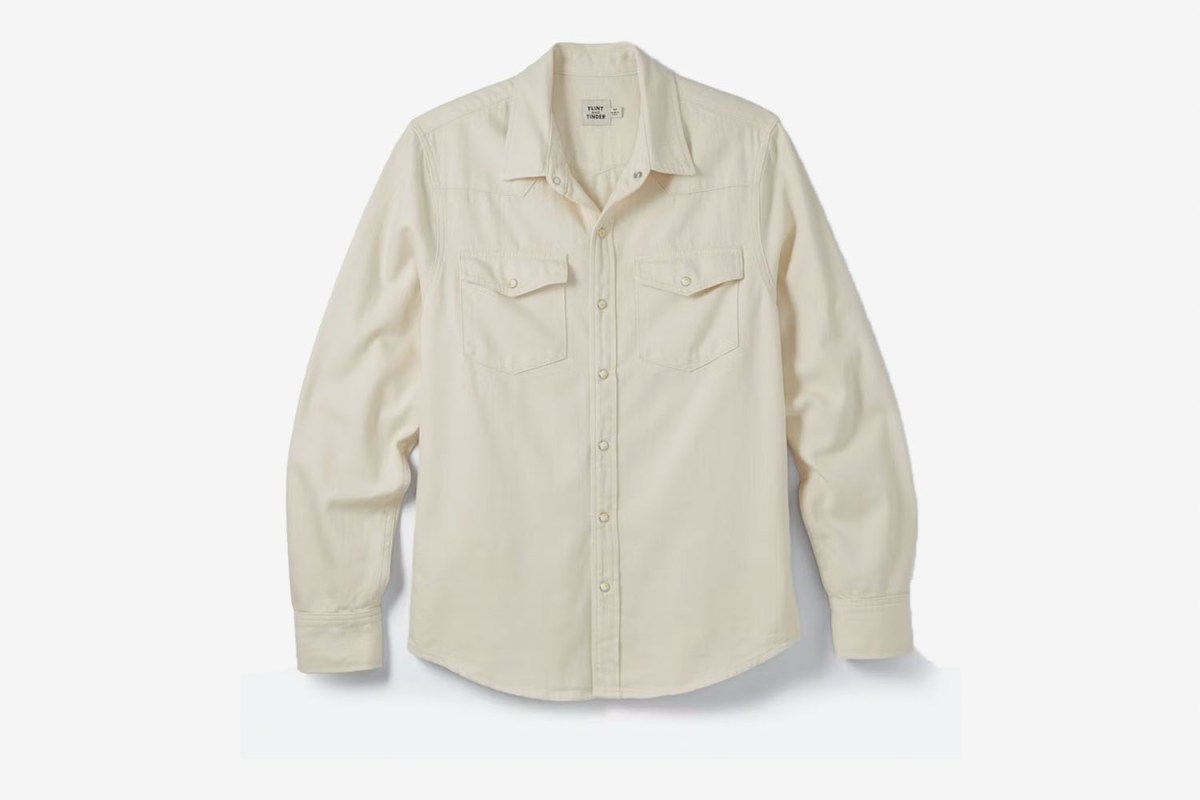 The All American: Flint and Tinder Bone Button Western Shirt