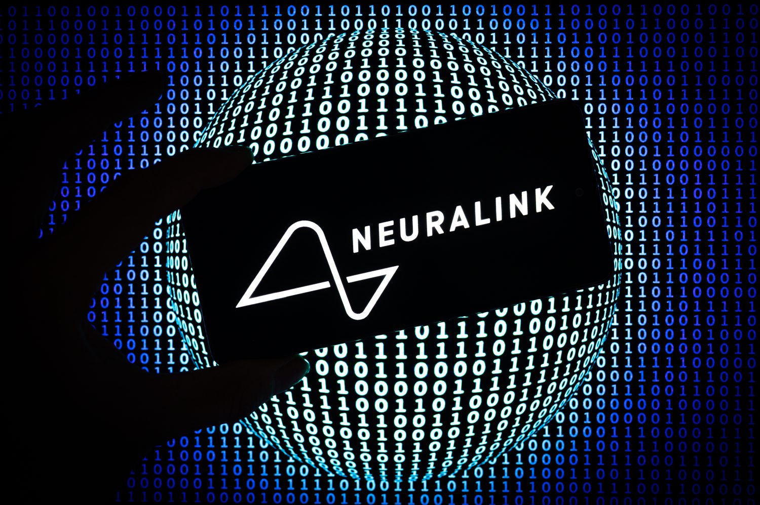 Neuralink logo displayed on mobile.