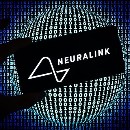 Neuralink logo displayed on mobile.