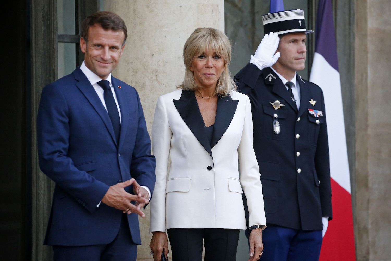 French President Macron Hosts Greek PM Mitsotakis At The Elysee Palace In Paris