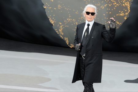 Karl Lagerfeld walks the runway during the Chanel Fall/Winter 2013/14 Ready-to-Wear show as part of Paris Fashion Week at Grand Palais on March 5, 2013 in Paris, France.