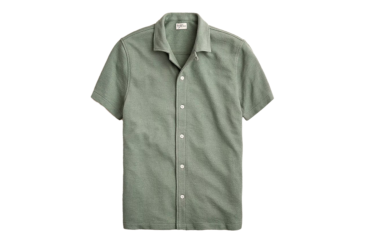 J.Crew Textured Camp-Collar Sweater-Tee