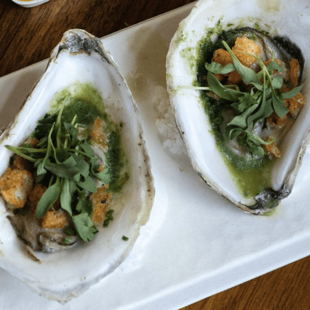 Crown Jewel's grilled oysters