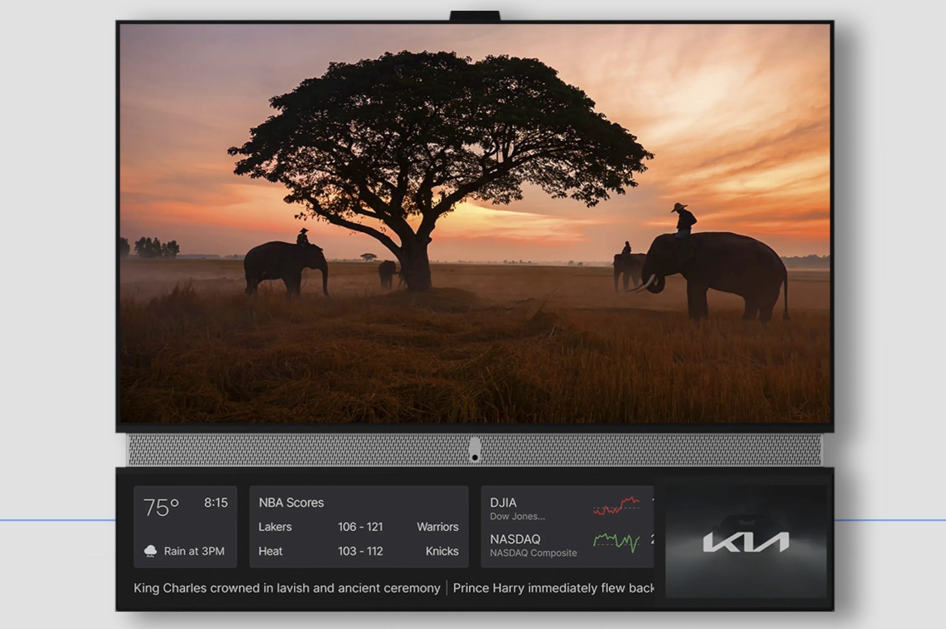 Telly's second screen will continuously display ads.