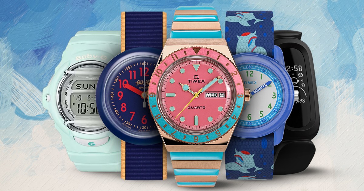 collage of kids watches