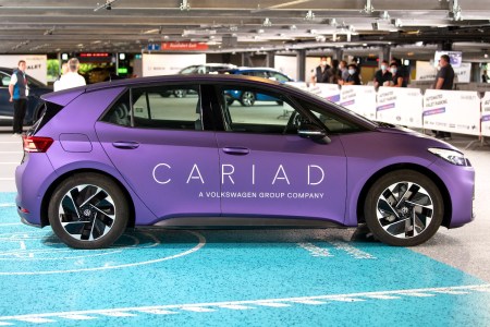 Cariad logo on car