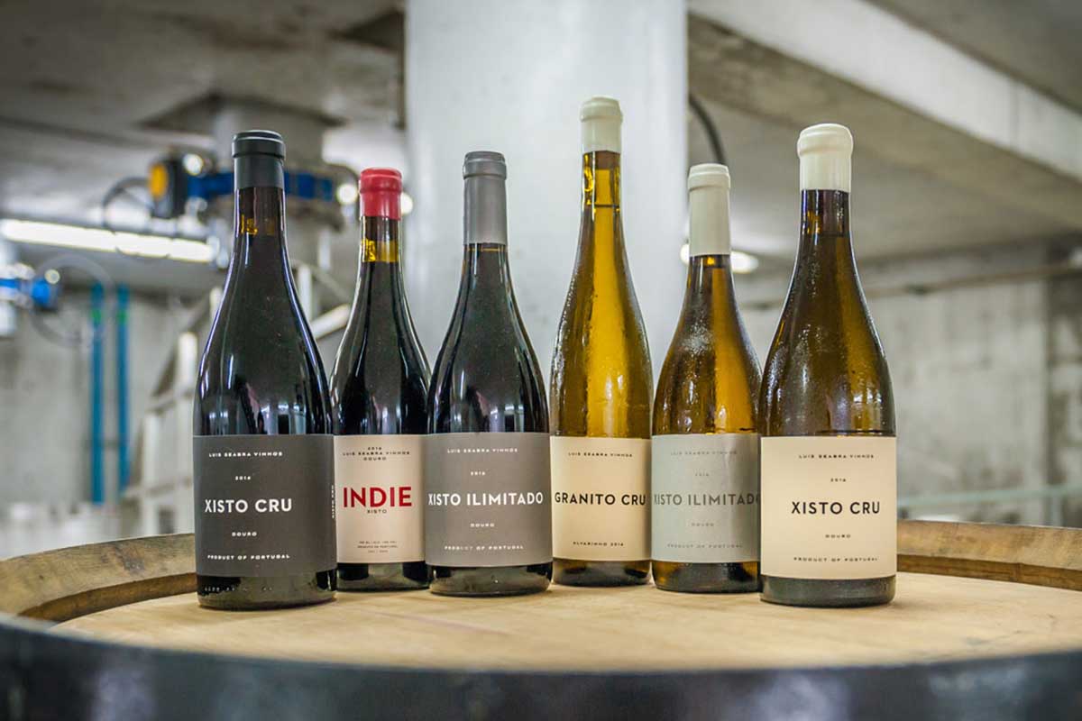 Wines from winemaker Luis Seabra on a barrel
