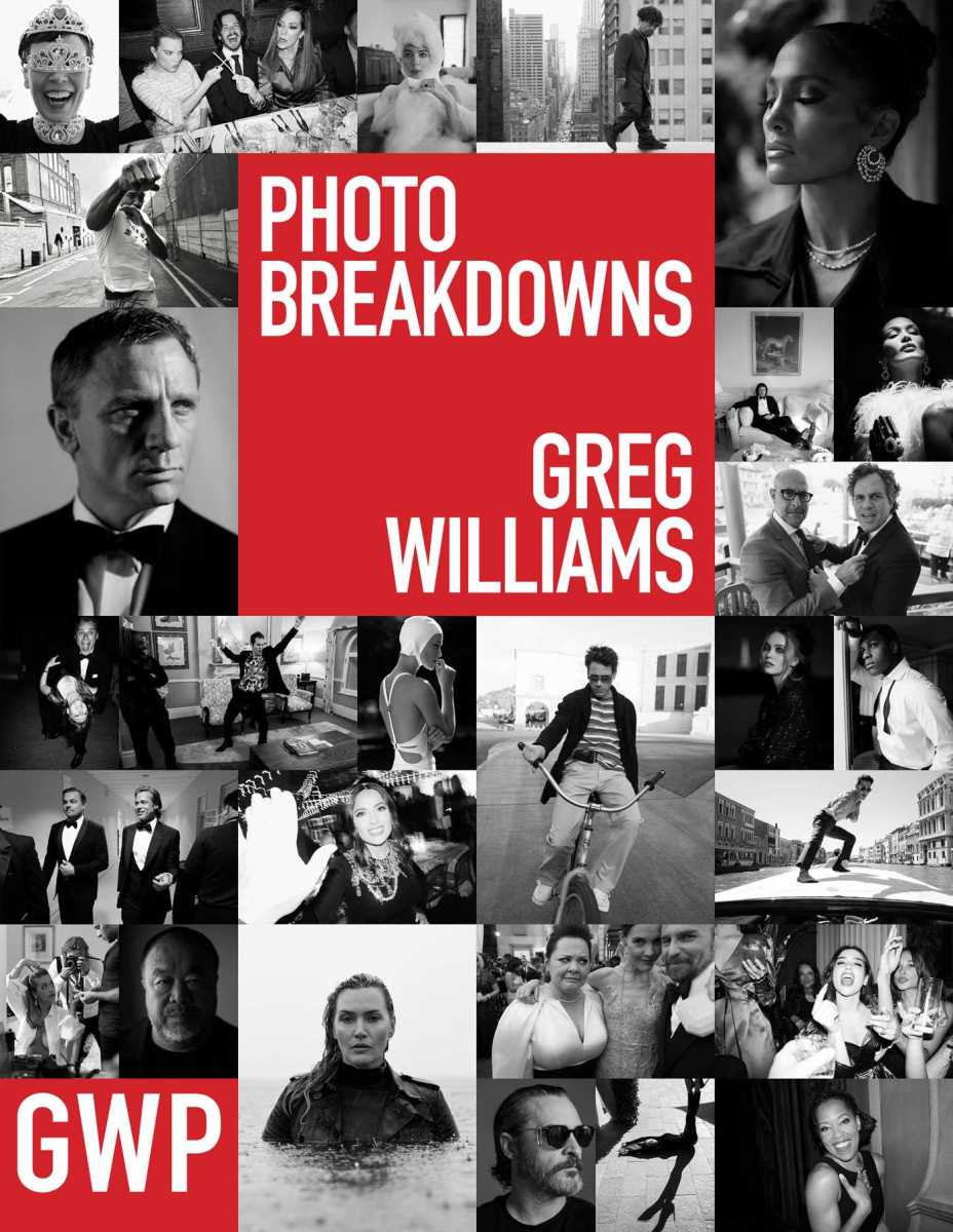 The cover of "Greg Williams Photo Breakdowns: The Stories Behind 100 Portraits."