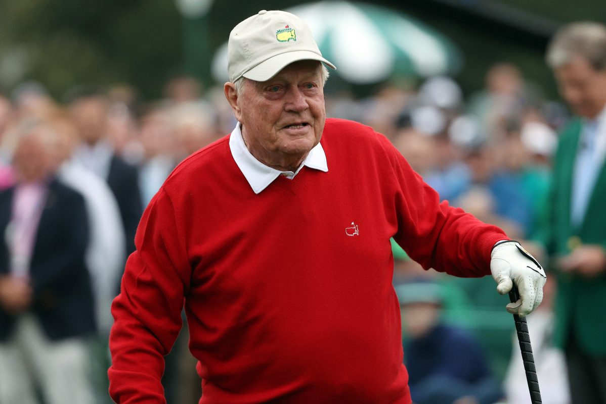 Jack Nicklaus prior to the first round of the 2023 Masters Tournament.