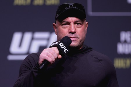 Joe Rogan attends the UFC 277 ceremonial weigh-in at American Airlines Center on July 29, 2022.