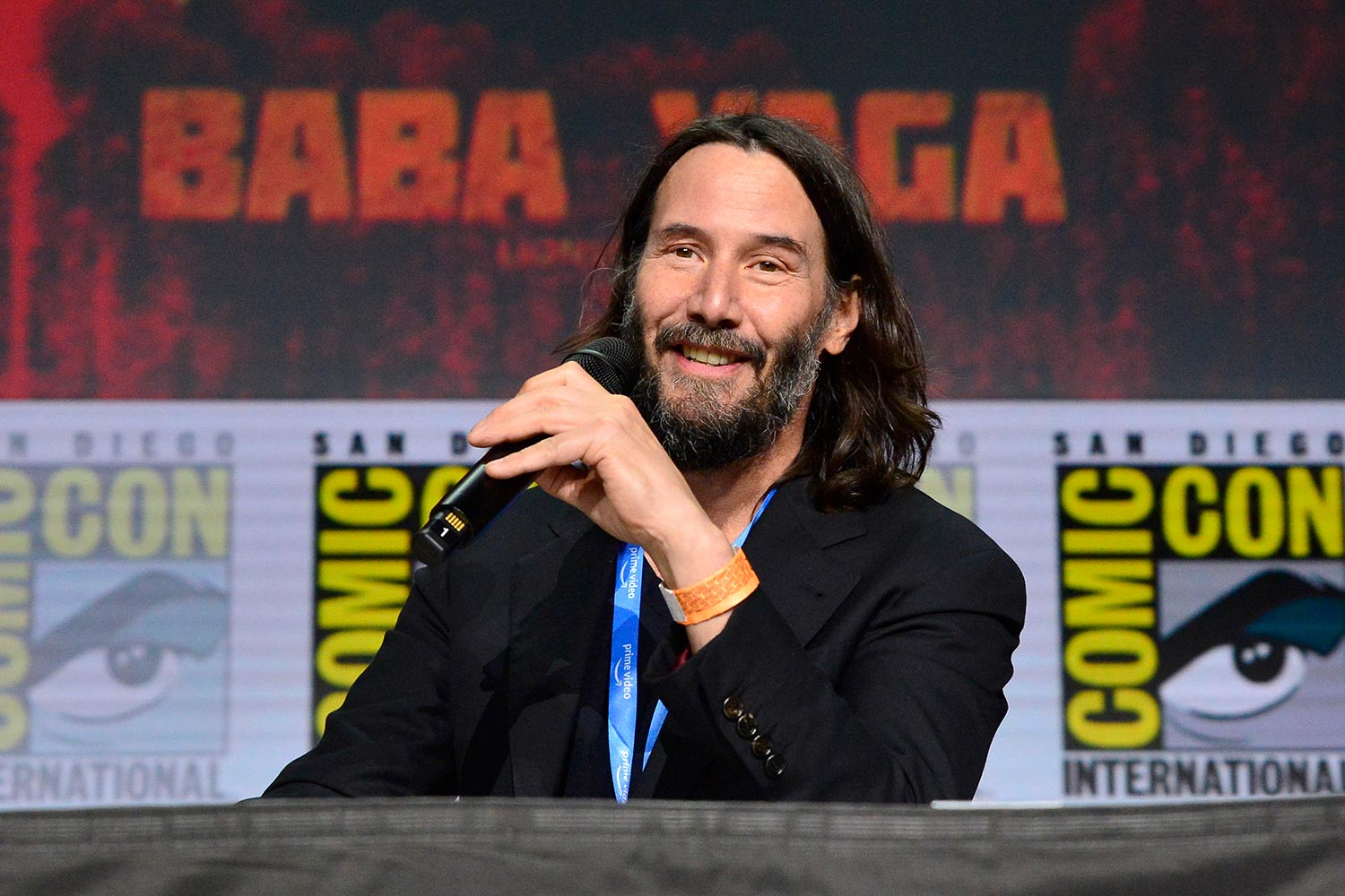 Keanu Reeves at San Diego ComicCon talking about "John Wick: Chapter 4"