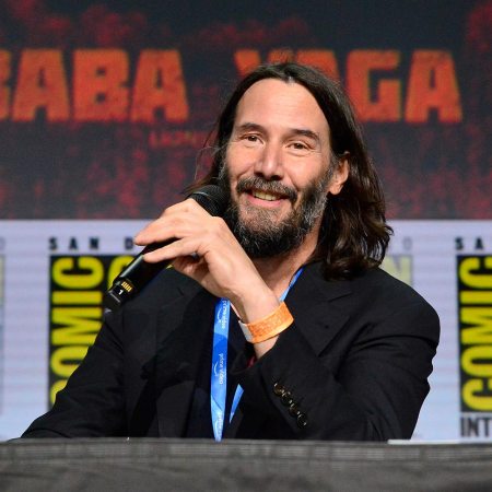 Keanu Reeves at San Diego ComicCon talking about "John Wick: Chapter 4"