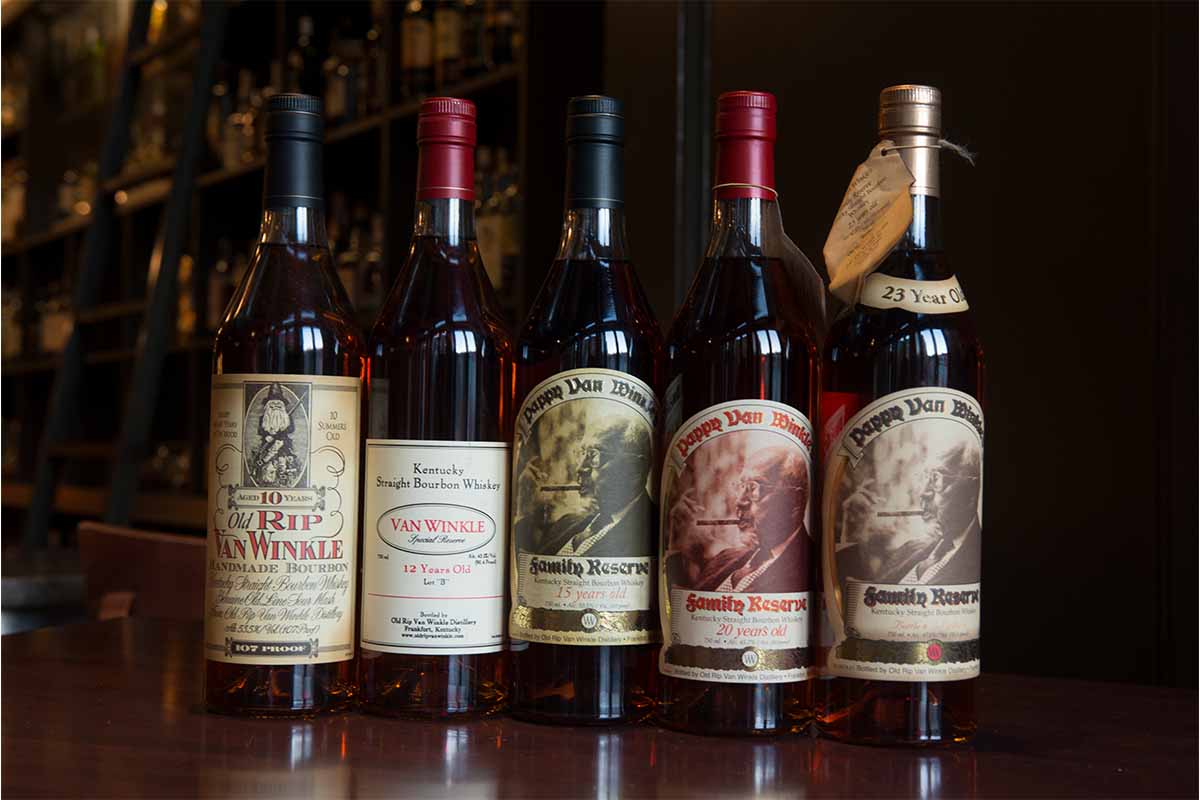 Photos for a story about the popularity of Pappy Van Winkle Bourbon, it's very expensive and quite hard to find photographed at Jack Rose Dining Saloon in Washington, D.C. on October 08, 2014.
