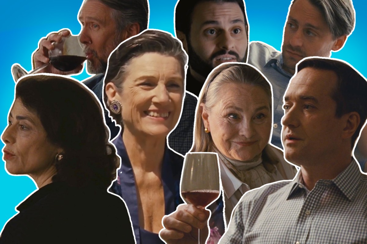 Succession characters drinking wine