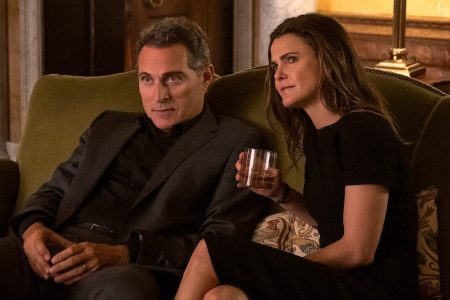 Hal (Rufus Sewell) and Kate (Keri Russell) in "The Diplomat"
