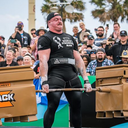 Mitchell Hooper, the strongman from Canada, competing at World's Strongest Man 2023. We interviewed him about his win and he sport of strongman.
