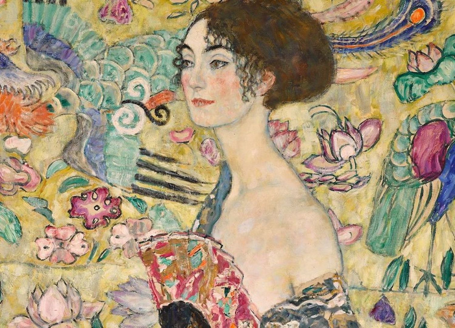 gustav klimt Lady With Fan painting