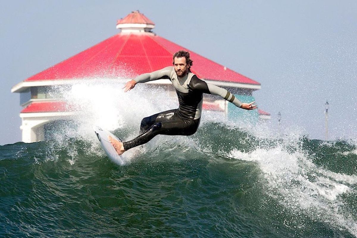 Brett Simpson surfing