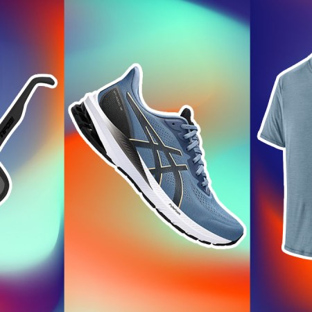 Sunglasses, running shoes and a T-shirt that are perfect for beginner runners